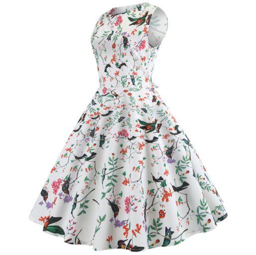 Vestido Femenino Elegante De Los Años 50