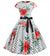 Vestido Vintage Acampanado Amapolas