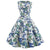 Vestido Vintage Flores Azules