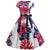Vestido De Vuelo Vintage Con Flores Grandes