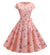 Vestido Rosa Floral Acampanado Vintage