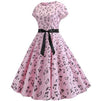 Vestido Vintage Acampanado De Rosa Musical