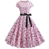 Vestido Vintage Acampanado De Rosa Musical