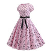 Vestido Rosa Primavera Con Vuelo Vintage