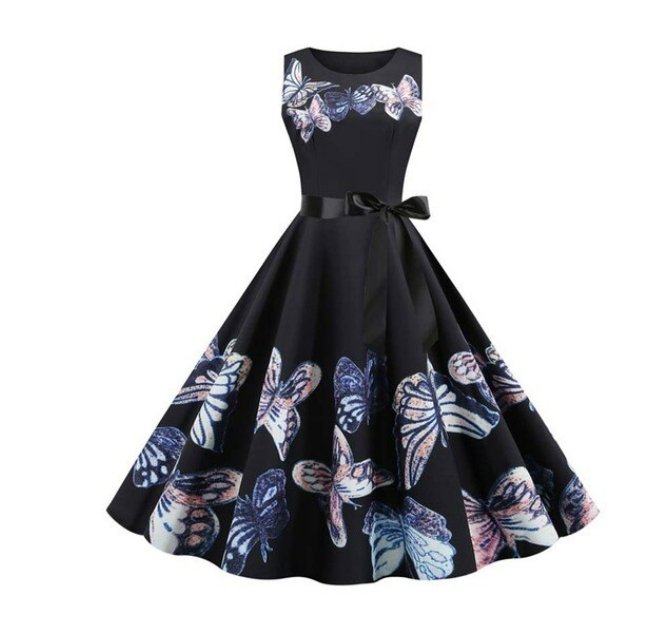 Vestido Violeta De Vuelo Vintage