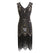 Vestido Negro De Los Años 20 Para Mujer