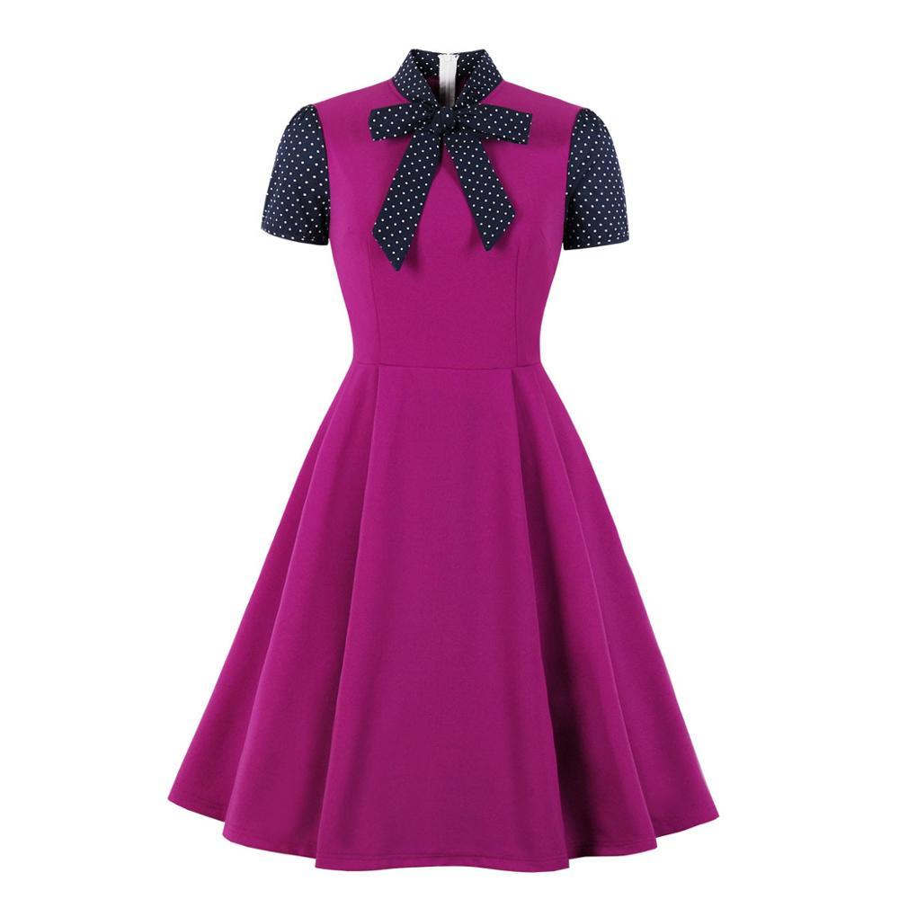Vestido Mujer Años 50 Morado