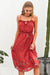 Vestido Floral Rojo Vintage