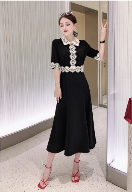 Vestido Tubo Vintage Negro