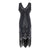 Vestido Gatsby - Charleston Negro Plata