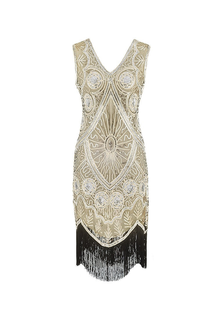 Vestido Corto Gatsby Beige
