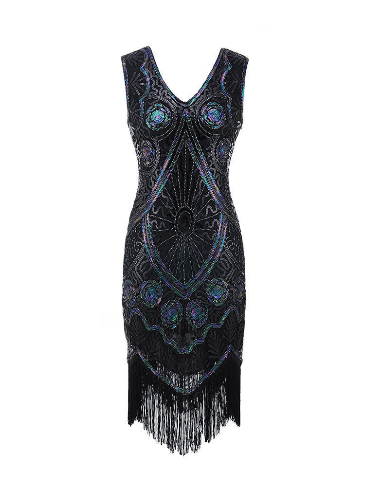 Vestido Gatsby Corto Negro