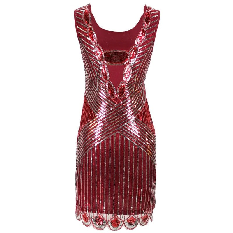 Vestido Gatsby Corto Rojo