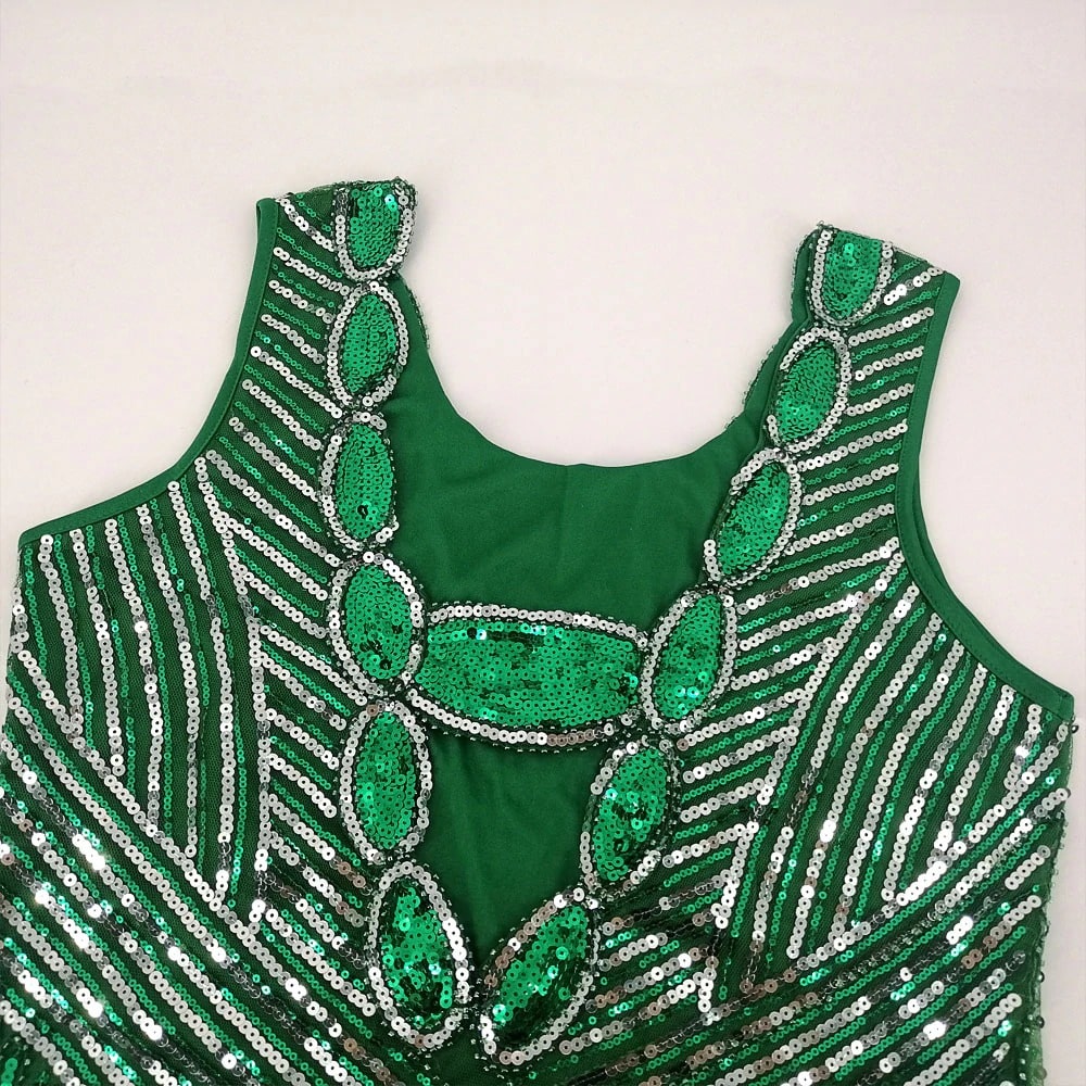 Vestido Gatsby Corto Verde