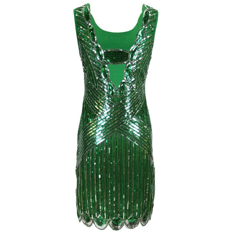 Vestido Gatsby Corto Verde