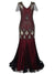 Vestido Largo Gatsby Burdeos De Alta Costura