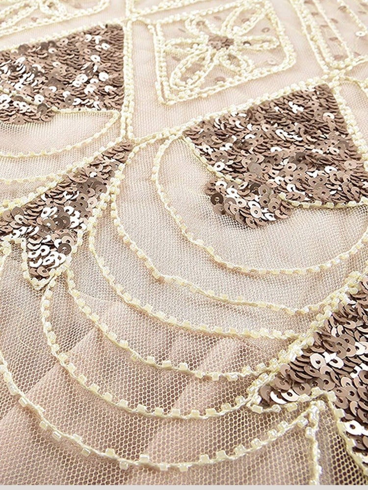 Vestido Gatsby Largo Marfil Alta Costura