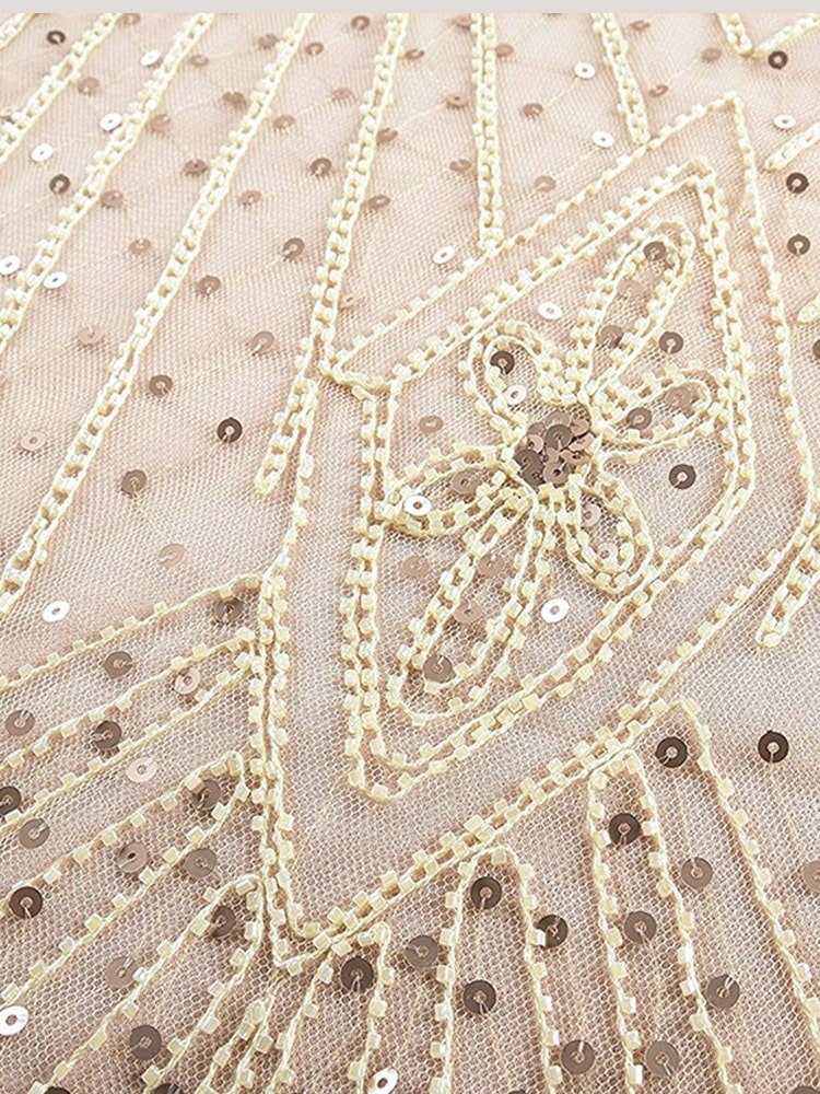 Vestido Gatsby Largo Marfil Alta Costura