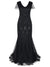 Vestido Gatsby Largo Negro De Alta Costura