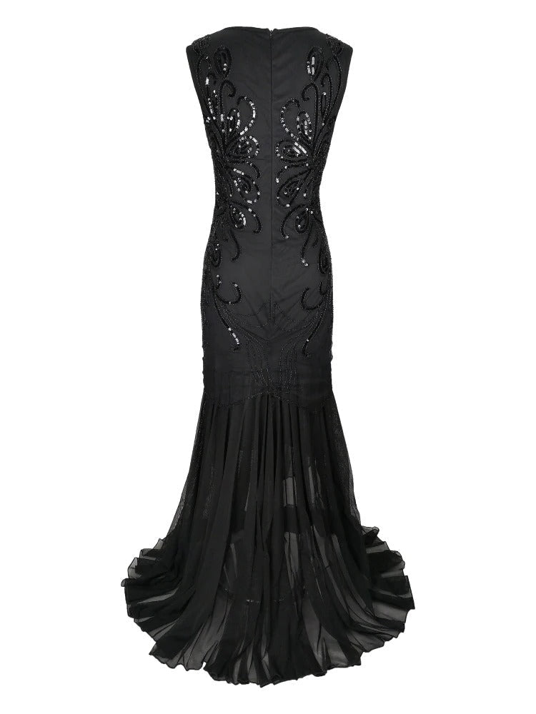 Vestido Largo Gatsby - Retro Chic Negro
