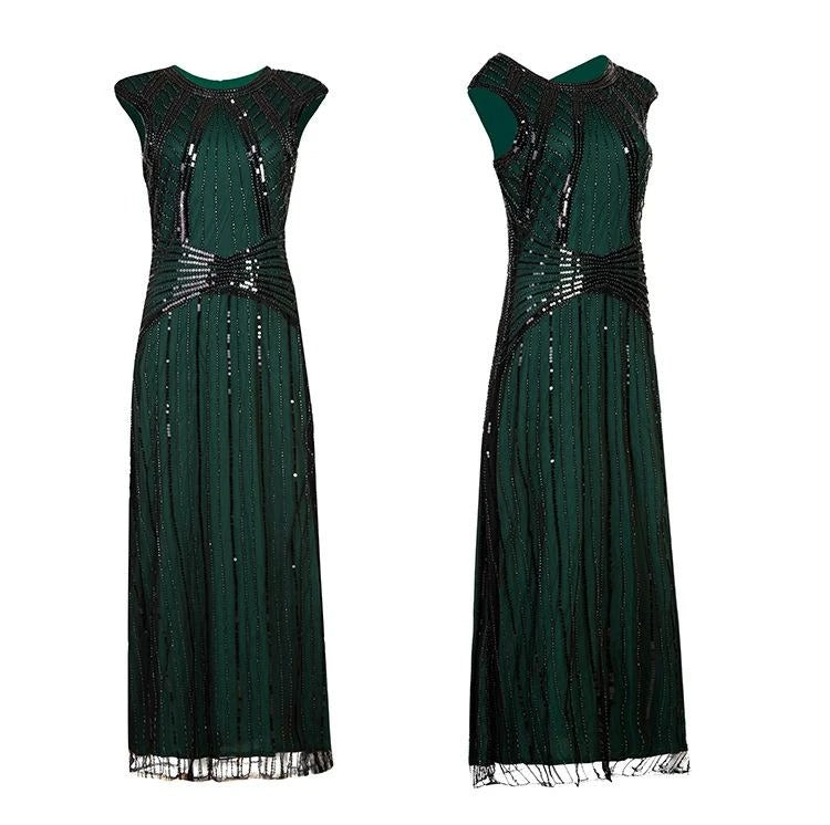 Vestido Gatsby Largo Verde