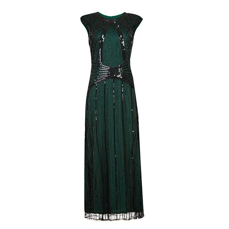 Vestido Gatsby Largo Verde