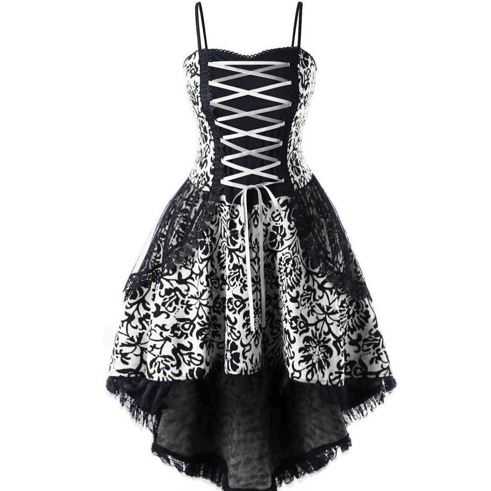 Vestido Gótico Vintage 50s Negro