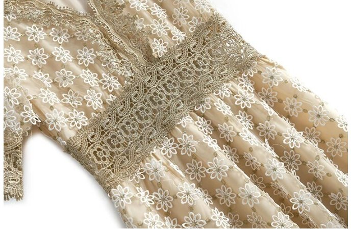 Vestido Años 40 Champán