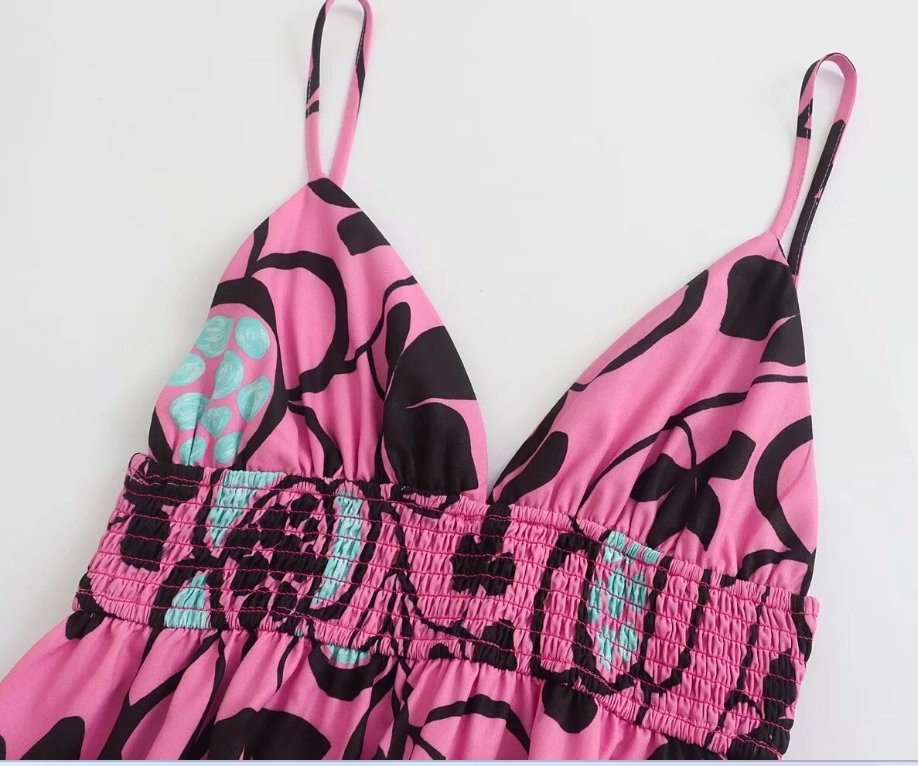 Vestido Hippie Floral Años 70