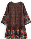 Vestido Hippie Negro 70s