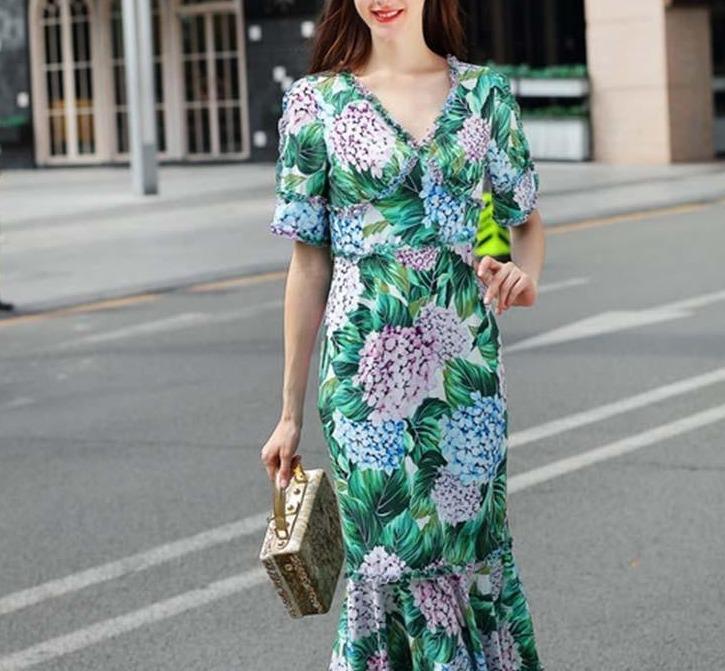 Vestido Estampado Vintage