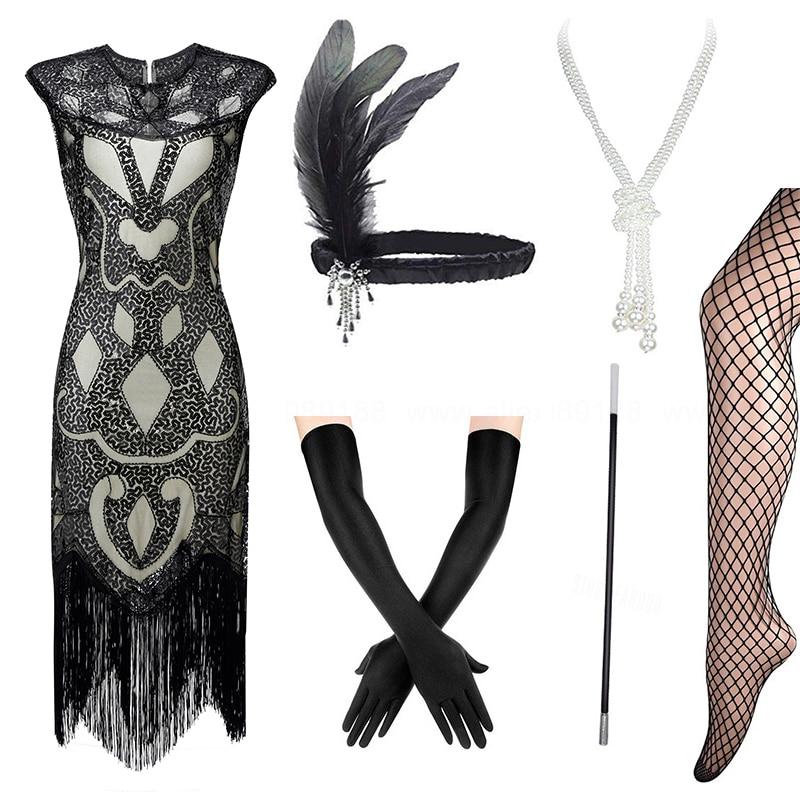 Vestido Glamuroso Inspirado En Los Años 20