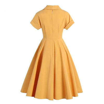 Vestido Amarillo Años 50