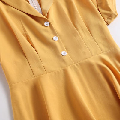 Vestido Amarillo Años 50