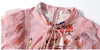 Vestido Largo Floral Vintage Rosa