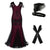 Vestido Largo Gatsby 20s Burdeos