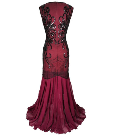 Vestido Largo Años 20 Rojo