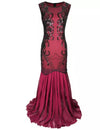 Vestido Largo Años 20 Rojo