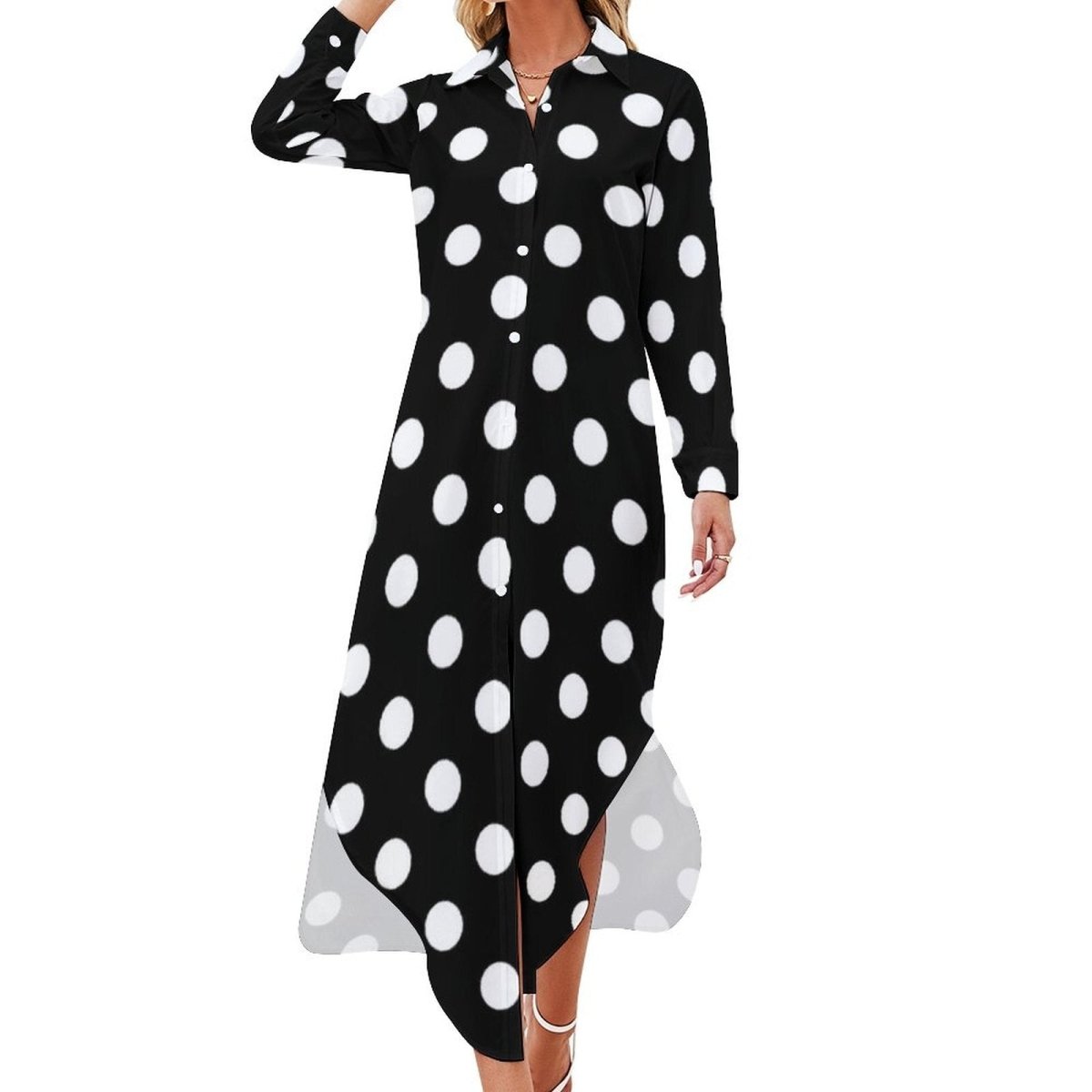 Vestido Largo Negro 70s