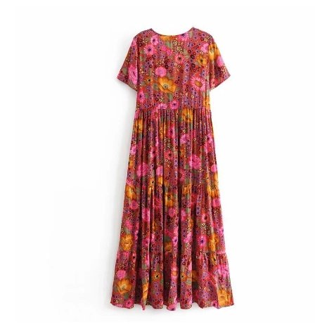 Vestido Largo De Los Años 70