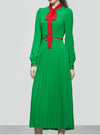 Vestido Largo De Manga Larga De La Vendimia