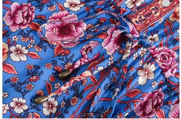 Vestido Largo Estilo Años 70 Morado