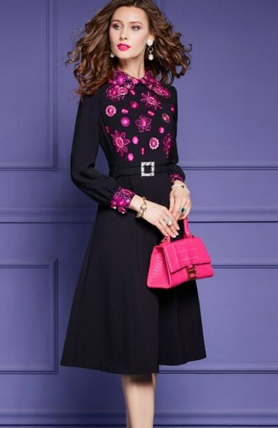 Vestido Largo Floral Vintage