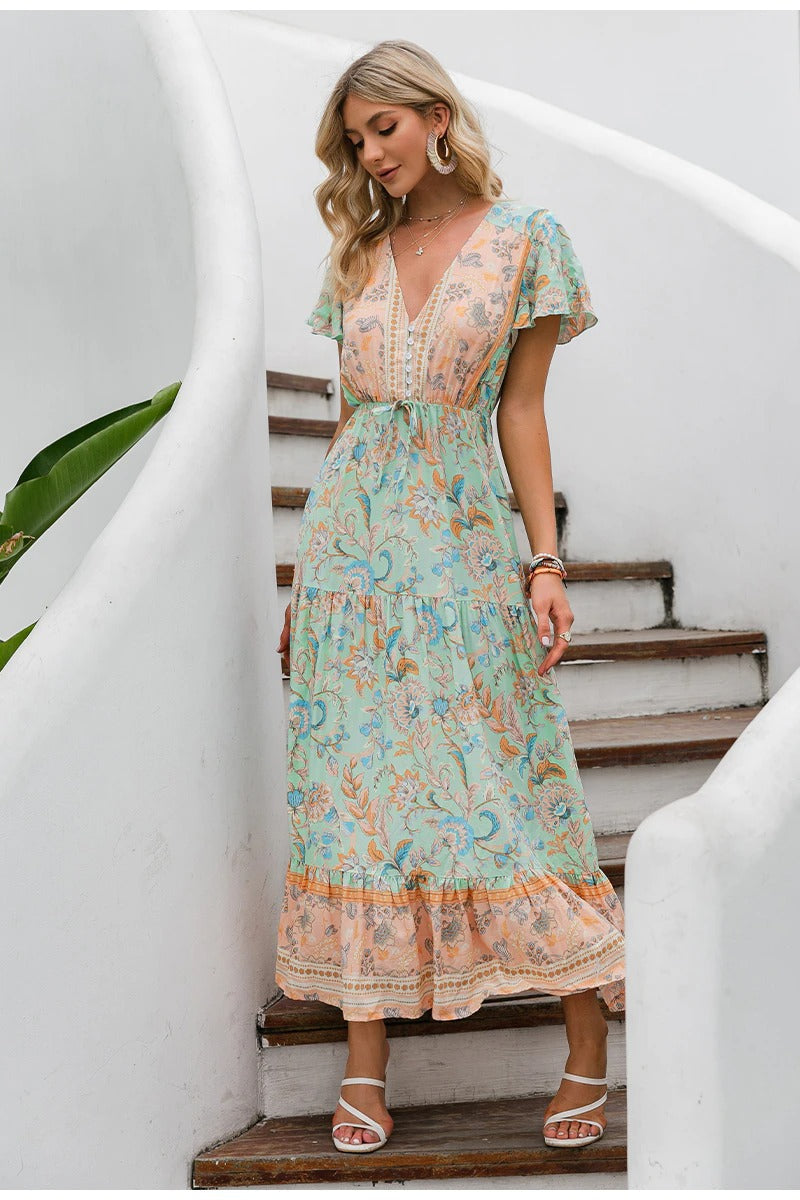 Vestido Largo Hippie Vintage