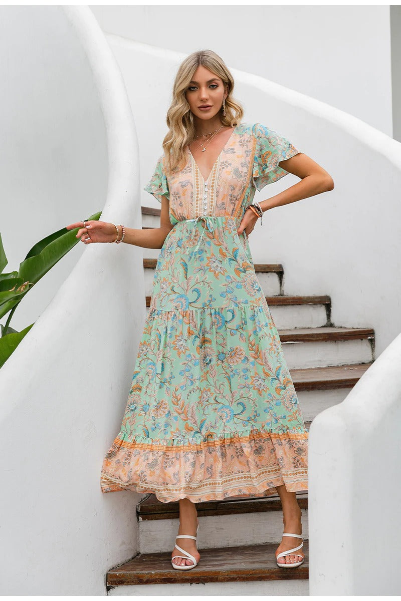 Vestido Largo Hippie Vintage