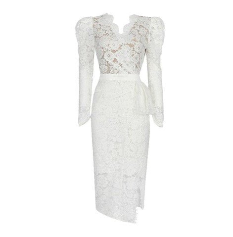 Vestido De Novia Vintage De Encaje Blanco