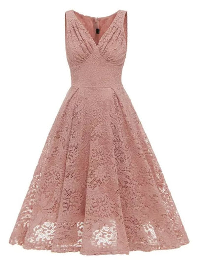 Vestido De Novia Rosa De Los Años 50