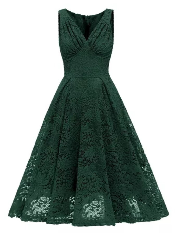 Vestido De Novia Años 50 Verde