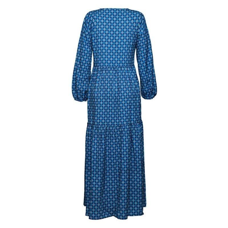 Vestido Maxi Vintage Azul