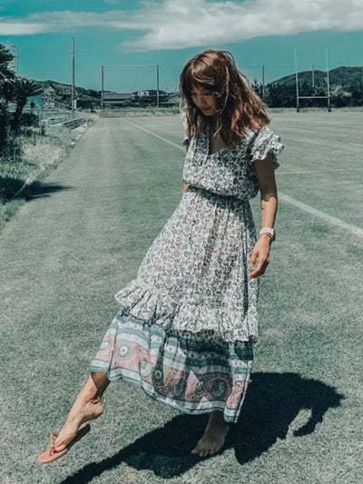 Vestido Midi De Los Años 70 Para Mujer